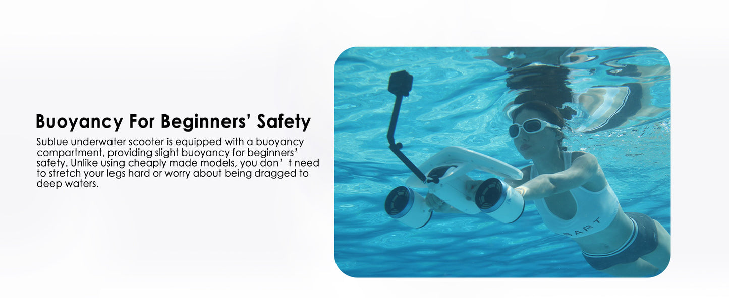 WINDEK SUBLUE WhiteShark Mix Underwater Scooter with Action Camera