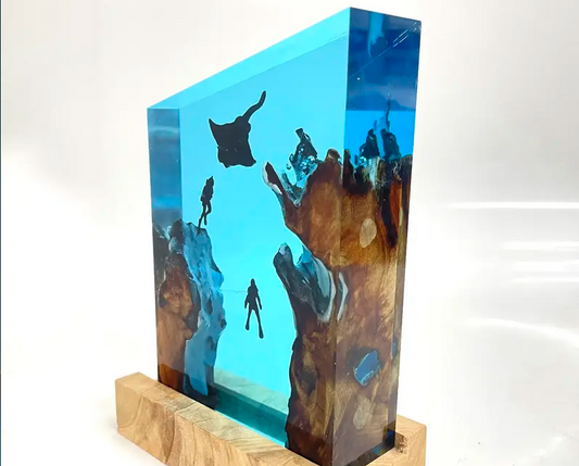 Handmade Batfish Resin Lamp