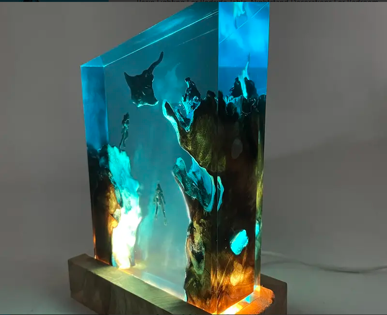 Handmade Batfish Resin Lamp