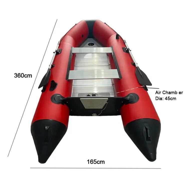 Inflatable Sport Boat With Paddles, Air Pump, And Carry Bag