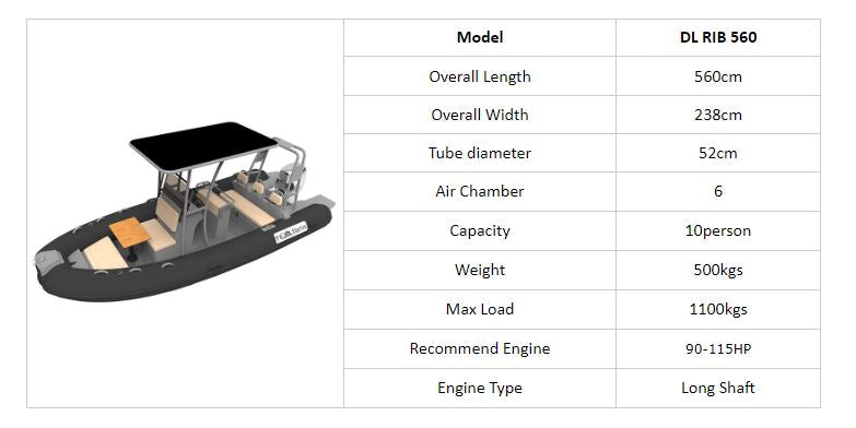 18ft Double Deep V Hull Aluminum Inflatable Boat