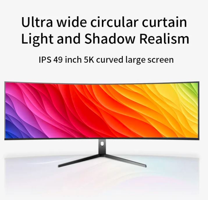 Wide Curved Anti-Blue Light Gaming Monitor 2K-5K With LED Light