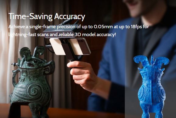 The Handheld 3D Scanner With Color Scans