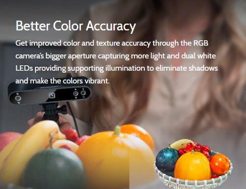 The Handheld 3D Scanner With Color Scans