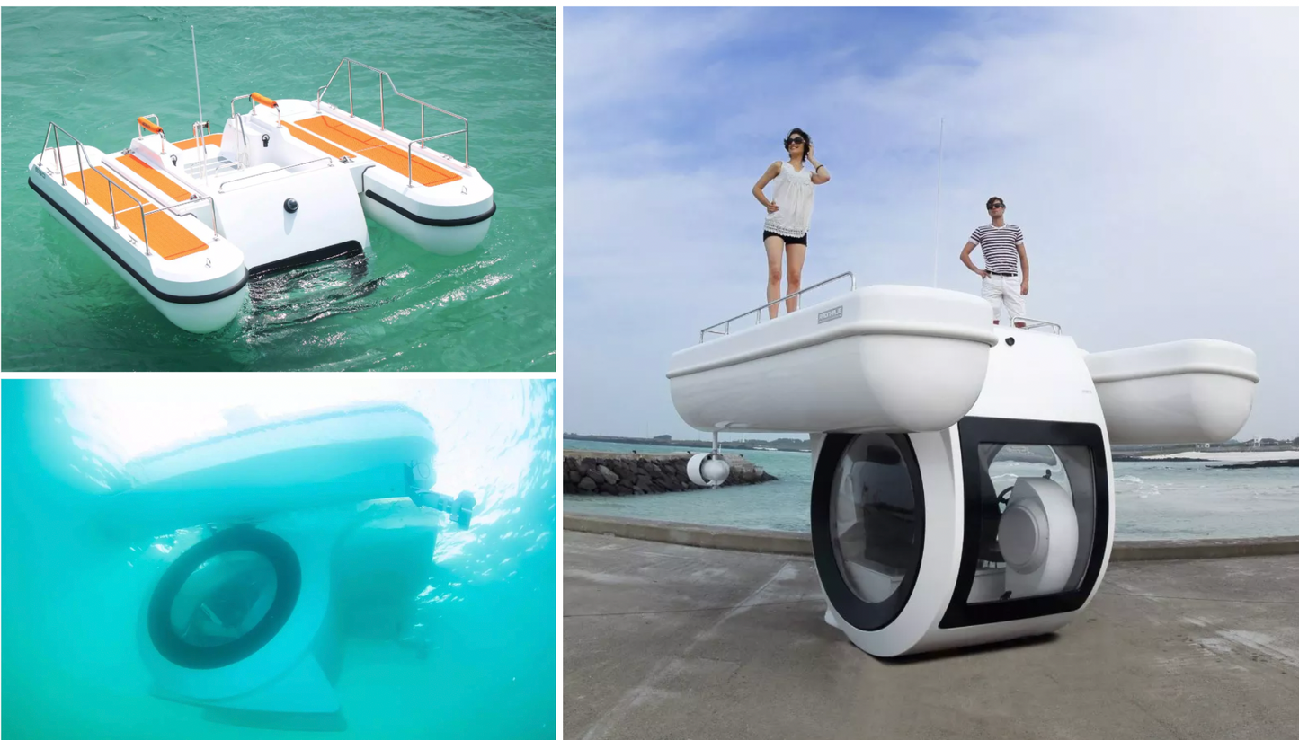 Underwater Viewing Submarine Hybrid Pontoon Boat